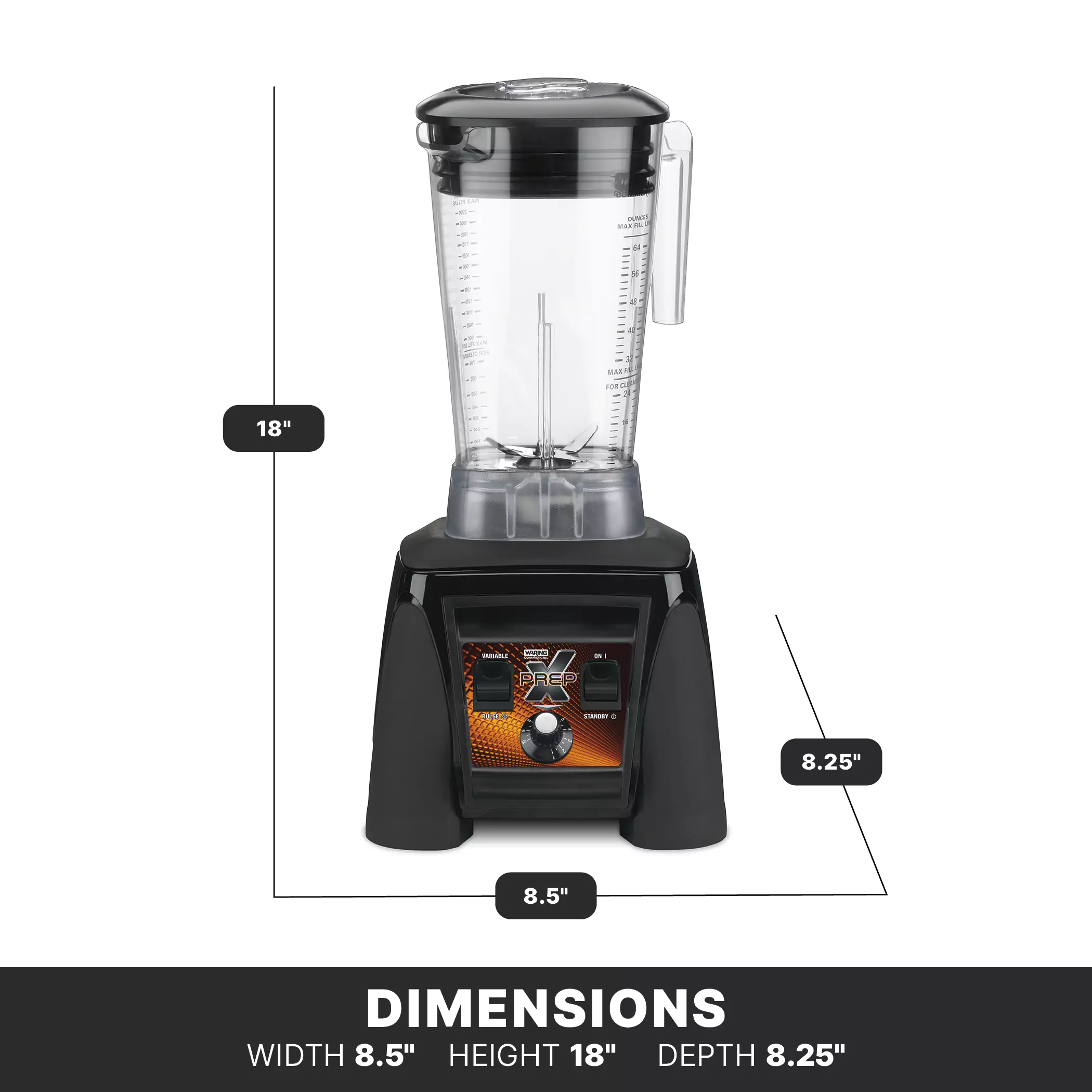 WARING Commercial MX1200XTX Xtreme ワーリング Waring Commercial Xtreme 64 oz. 10-Speed Clear Blender with